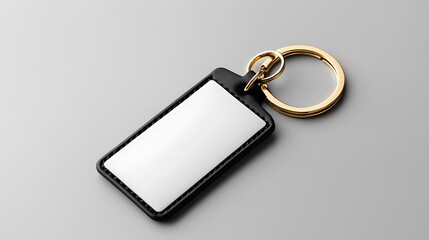 Blank Rectangular Keychain Mockup