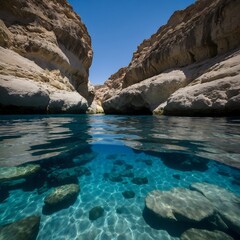 Obraz premium Underwater Tranquility: The Lone Devils Hole Pup-fish