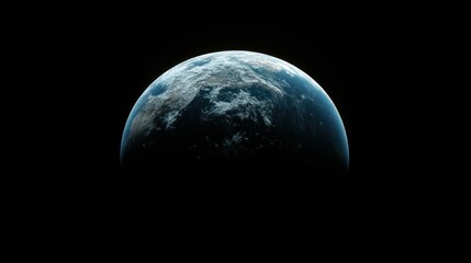 Naklejka premium A serene view of Earth from the Moon,