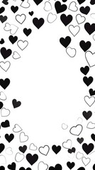Fototapeta premium Heart backgrounds pattern white.