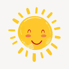 Happy sun illustration