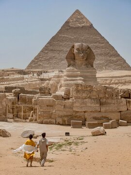 sphinx and pyramid