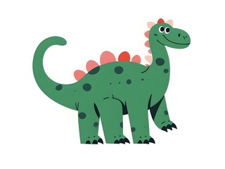 Cartoon style vector illustration. Cute Apatosaurus dinosaur on white background,dragon,animal,dinosaur,vector
