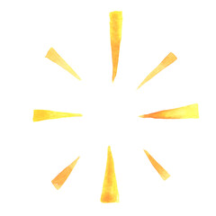 Sparkle star light watercolor illustration for decoration on entertainment, astrology; night sky and ornament in festival.