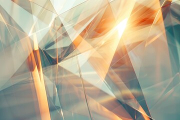 Abstract geometric crystal light reflection