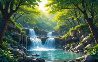 waterfall in the forest