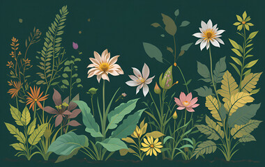 Obraz premium seamless floral background