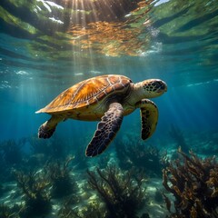 Fototapeta premium Voyage in the Dreamy Seaweed Woods