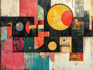 Conceptual art piece with abstract shapes and thought-provoking symbols, exploring deep philosophical themes.