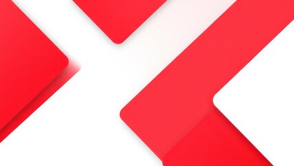 a close up of a red x logo on a white background