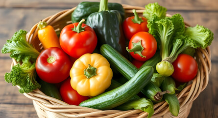 fresh vegetables in basket