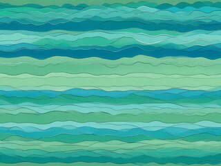 Flat wavy lines with varying widths, all in shades of a single color like blue or green
