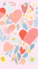 Heart pattern plant petal.