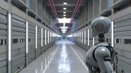 Obraz premium Automated Assembly Plant: A state-of-the-art manufacturing facility where automation, robotics, and advanced machinery streamline assembly for greater efficiency and output. 