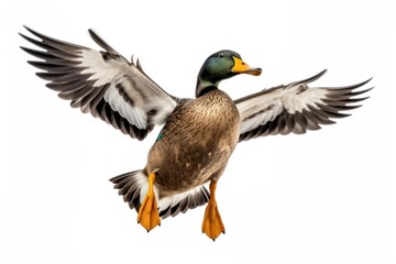 Obraz premium Mallard duck animal flying bird.