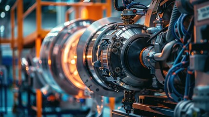 Obraz premium Precision Manufacturing Facility: A facility that emphasizes producing components with the highest level of precision, meeting exact tolerances for critical applications. 