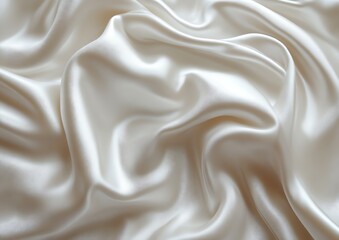 Obraz premium Draped cream silk fabric texture.