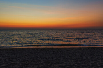 Obraz premium Na Jomtien beach at sunset in Pattaya, Thailand