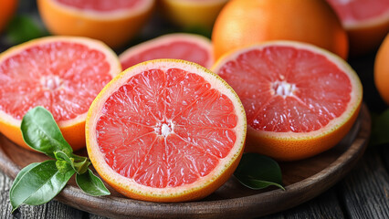 Zesty Beauty: A Macro View of Pink Grapefruit