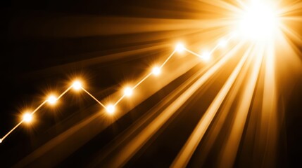 Investment Returns Explained with Graph and Light Effects