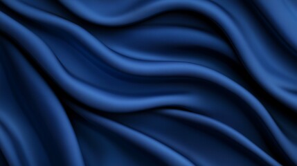 Obraz premium Soft, dark blue fabric folds create a smooth, elegant texture, ideal for textiles, fashion, and design applications.