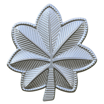 Officer Insignia Lieutenant Colonel isolated on white