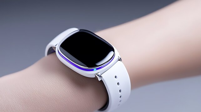 Modern White Smartwatch with Minimalist Design