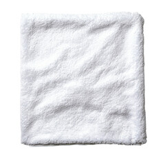 Obraz premium A soft and fluffy white towel folded neatly, perfect for spa or bathroom settings. transparent background