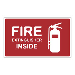 Fire extinguisher signs set