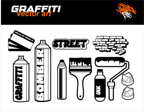 Graffiti vector art line art graffiti pack