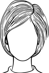 Woman hairstyle silhouette
