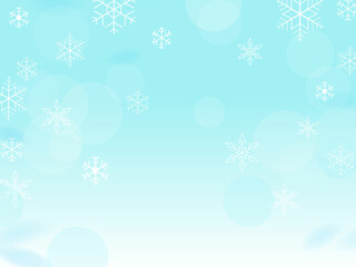 雪の結晶の水色の背景