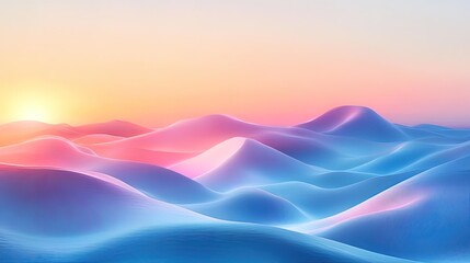 Obraz premium Minimalist abstract eco-friendly composition with soft gradients and glowing accents