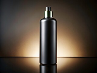 Fototapeta premium Sleek Black Bottle Product Photography: Beverage & Storage Container Images