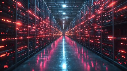 Futuristic Digital Warehouse Interface with Holographic Inventory Systems and Real Time Logistics Management