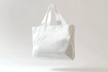 White tote bag mockup floating on white background. (1)