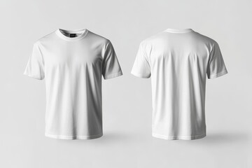 White t-shirt mockup, front and back views. (2)