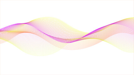 Abstract orange wavy on white background, Orange abstract line waves on white background.