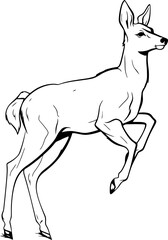 Handdrawn deer drawing 
