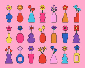 Colorful Flower in a Vase Illustration