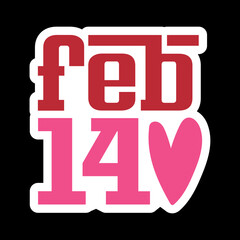 Valentine day Sticker vector Design, Valentine day Svg Design