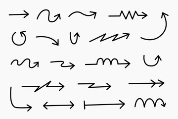 Simple Arrow Line Art Set