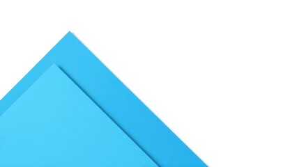 a close up of a blue triangle with a white background