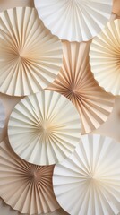 Chinese paper fans backgrounds art repetition.