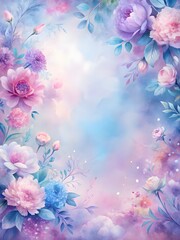 Obraz premium Soft pastel floral background with delicate pink and lavender flowers in an artistic arrangement, texture, pastel, floral 