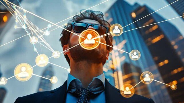 A man environmentalist discusses the importance of blockchain in real estate, highlighting its role in sustainable property management