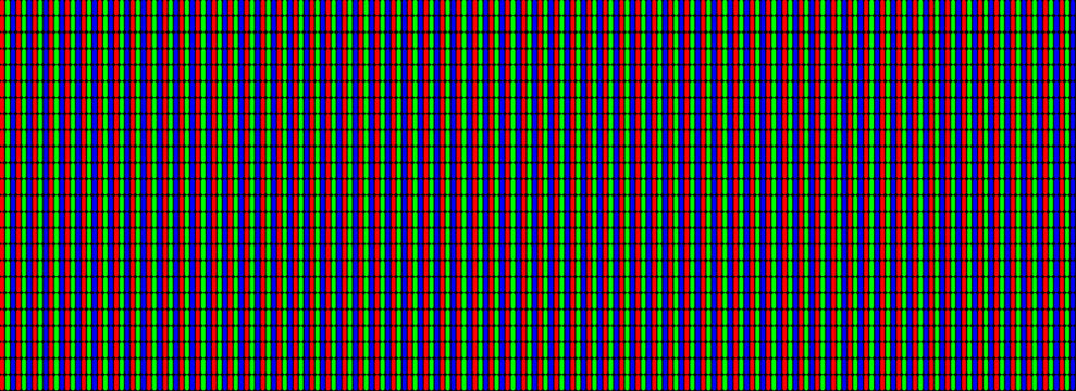 RGB pixel seamless pattern. Repeating LED screen background. LCD display dots wallpaper. Red Green Blue pixelated monitor texture. Repeated dot crt display backdrop. Vector