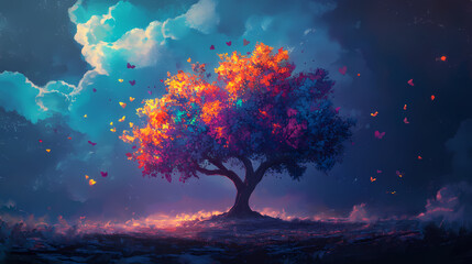 burst vibrant representing magic wonder