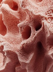Abstract close-up of coral with a textured surface.