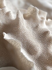 Close-up of a delicate, white coral with a textured surface.